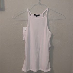 White Halter Tank Top